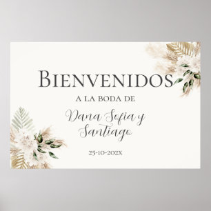 Affiche Boho Mariage espagnol Signet de bienvenue