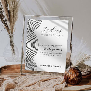 Affiche Boho mariage panneau de salle de bain