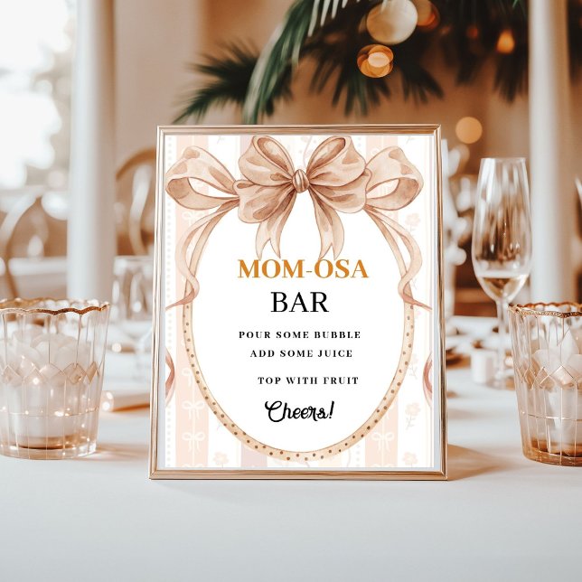 Affiche Boho mignon petite tarte sur le baby shower Favor  (Créateur téléchargé)