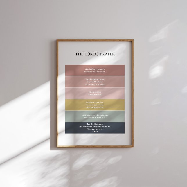 Affiche Boho minimal l'affiche de prière du Seigneur (Créateur téléchargé)