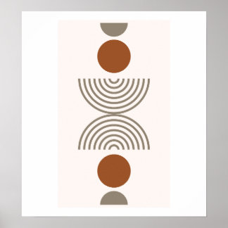 Affiche Boho Modern Abstract Geometric Botanical Art