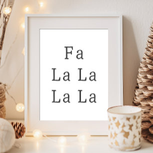 Affiche Boho Modern Christmas Fa La La Wall Art Imprimer