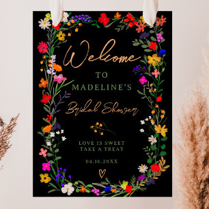 Affiche Boho moderne fleurs sauvages éclatantes accueil de