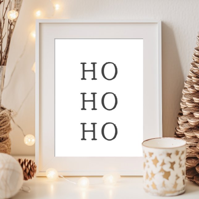 Affiche Boho moderne Noël HO HO HO Wall Art Imprimer (Créateur téléchargé)