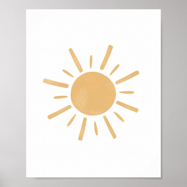 Affiche Boho Neutre Jaune Soleil Soleil Soleil Pépinière A (Devant)