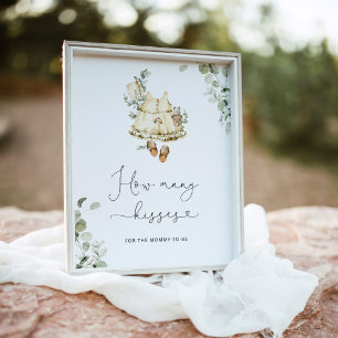 Affiche Boho nursery combien de baisers pour la mère d'êtr