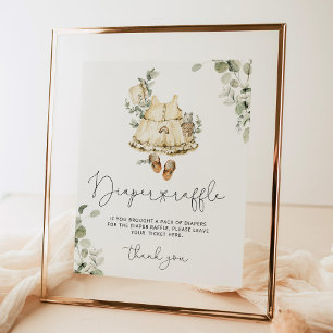 Affiche Boho pépinière tenue vintage diaper logo de tombol