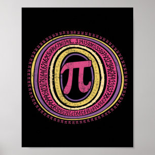 Affiche Boho Pi Jour 3.14 Geek mathématique 1