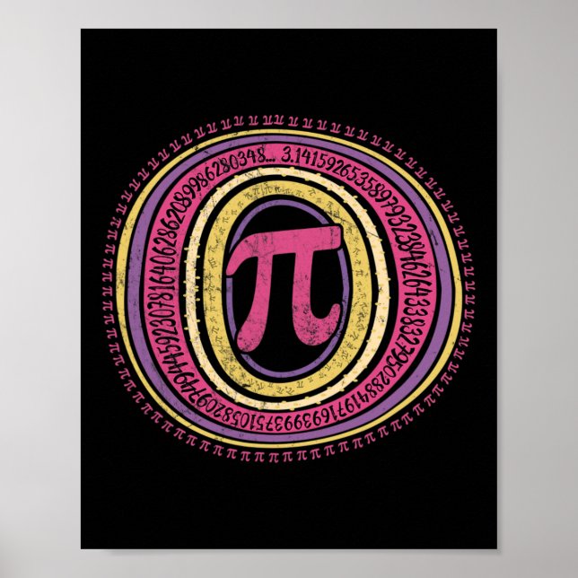 Affiche Boho Pi Jour 3.14 Geek mathématique 1 (Devant)