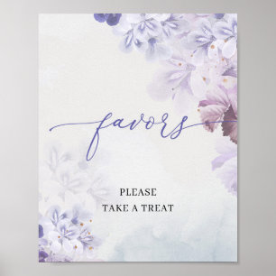 Affiche Boho Printemps violet roux bleu rose pâle fleurs f