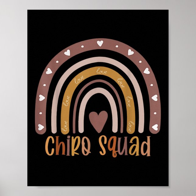 Affiche Boho Rainbow Chiro Squad Chiropracteur Docteur Chi (Devant)