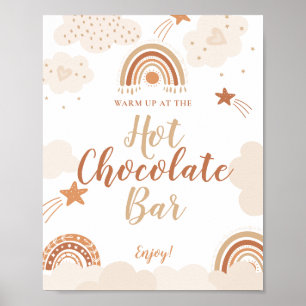 Affiche Boho Rainbow Hot Chocolate Bar Sign