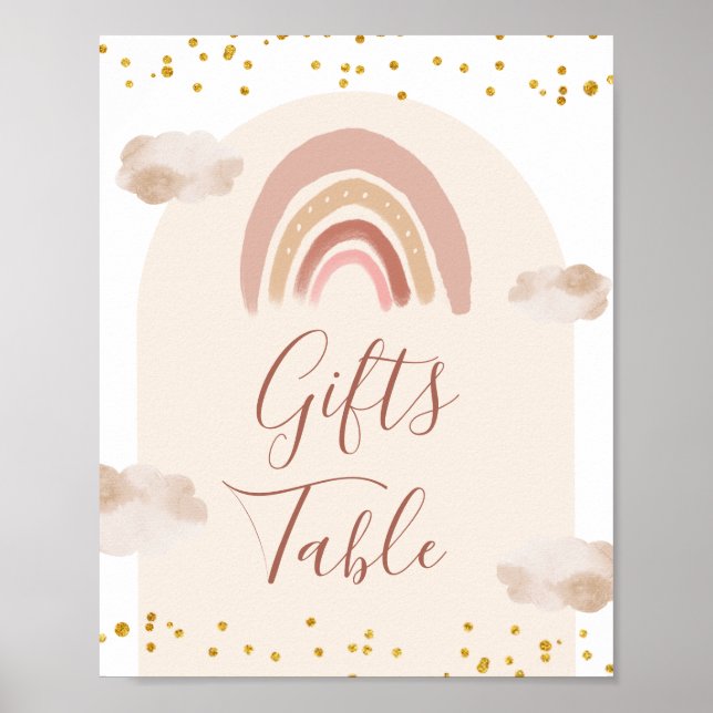 Affiche Boho Rainbow n'est-elle pas Onederful Gifts Table (Devant)