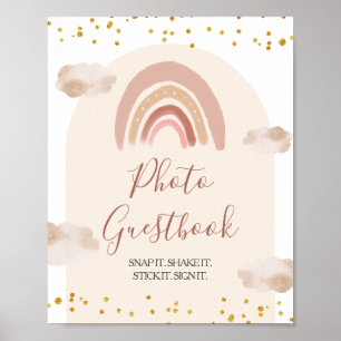 Affiche Boho Rainbow n'est-elle pas Onederful Photo Guestb