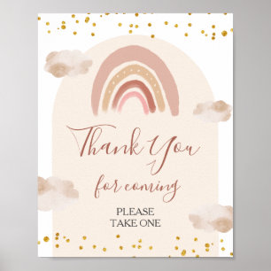 Affiche Boho Rainbow n'est pas elle un Merci magnifique
