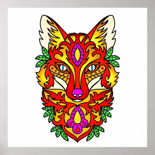 Affiche Boho renard (Devant)