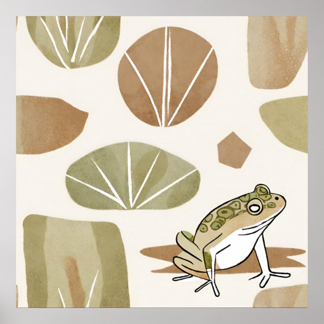 Affiche Boho Rock alphabet Art botanique moderne (Devant)