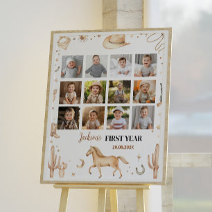 Affiche Boho Rodeo Premier anniversaire de fête Jalon