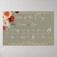 Boho Rust & Chute Neutre Ordre Floral du Jour 2