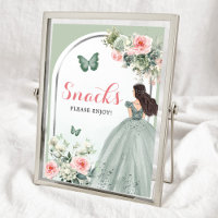 Boho Sage Green Roses Rose Girl 15 Años Snacks