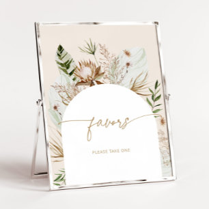 Affiche Boho sauge plage verte Favoriser s'il vous plaît p