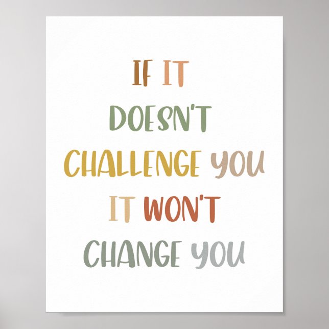 Affiche Boho S'Il Ne Vous Conteste Pas, Il Ne Changera Pas (Devant)