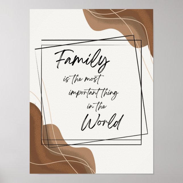 Affiche Boho Style Art Family est la chose la plus importa (Devant)