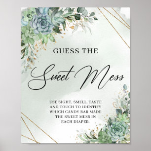 Affiche Boho succulent eucalyptus Guess The Sweet Mess