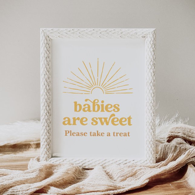 Affiche Boho Sun Baby shower Baby are Sweet Sign (Créateur téléchargé)