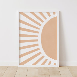 Affiche Boho Sun Boho Nursery Décor Wall Art