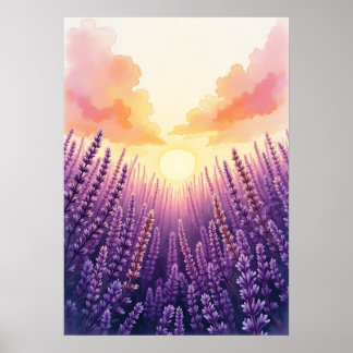 Affiche Boho Sunset Lavender Wall Art