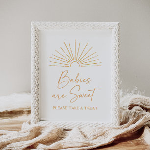 Affiche Boho Sunshine Baby shower Les bébés sont Sweet Sig