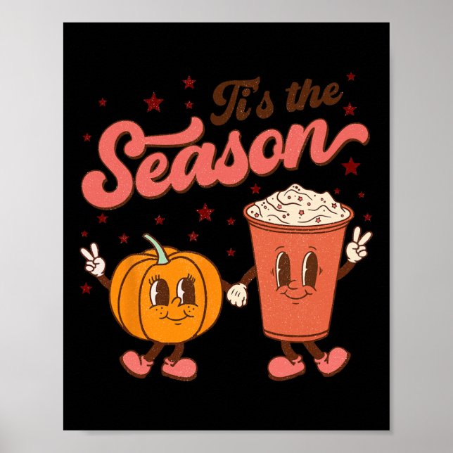 Affiche Boho Super C'Est La Saison Mignonne Citrouille Épi (Devant)