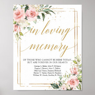 Affiche Boho tendance rose vif en signe de mémoire d'amour