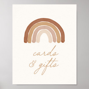 Affiche Boho Terracotta Arc-en-ciel cartes et cadeaux