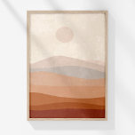 Affiche Boho Terracotta Neutral Paysage Abstrait Art<br><div class="desc">Élevez votre décor avec la beauté sereine de la "Poster d'art paysager Abstrait Boho Terracotta Neutral". Cette oeuvre d'art captivante présente un paysage abstrait qui évoque les douces contours des chaînes de montagnes, dans une palette sophistiquée de terre cuite et de tons neutres. Le paysage est dressé contre un ciel...</div>