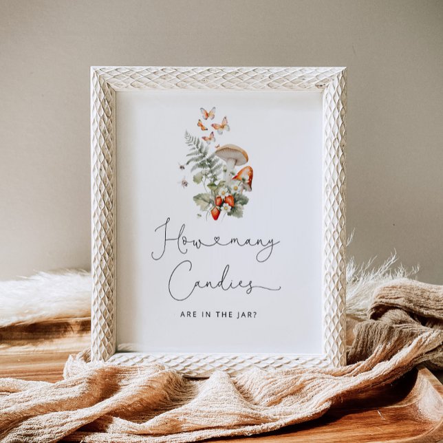 Affiche Boho tomber champignon sauvage combien de bonbons (Créateur téléchargé)