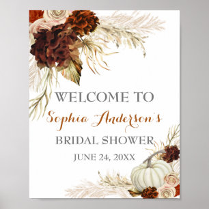 Affiche Boho Tombez Amoureux Flora Orange Brûlé Enterremen