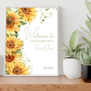 Affiche Boho tournesol signe de bienvenue