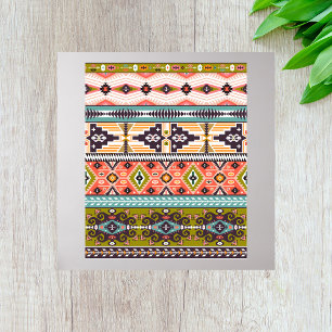 Affiche Boho Tribal Motif géométrique Sud-Ouest Aztec
