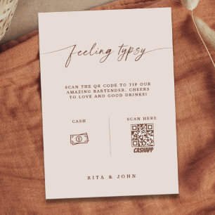 Affiche Boho Venmo Astuce ton barman Mariage Signal