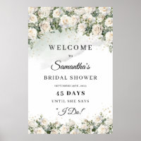 Boho Vintage blanc roses Fête des mariées compte b