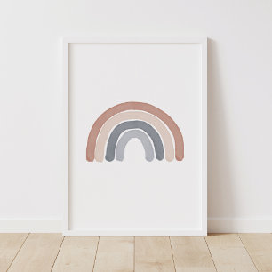 Affiche Boho Watercolor Rainbow Nursery Decor
