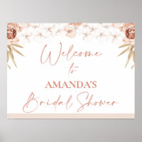 Boho White Orchards Palm Fête des mariées Bienvenu