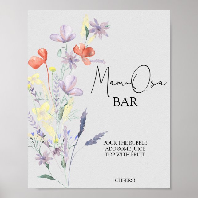 Affiche Boho Wildflowers \ Bar Mosaïque (Devant)