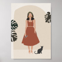 Boho Woman en Terracotta robe mode été