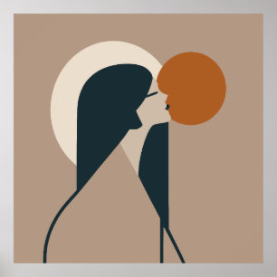 Affiche Boho Woman Sun