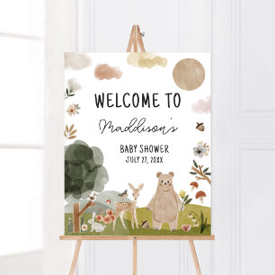 Affiche Boho Woodland Baby shower Boho Woodland Bienvenue