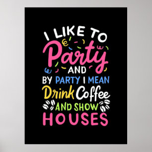Affiche Boire Café Et Maisons De Spectacle