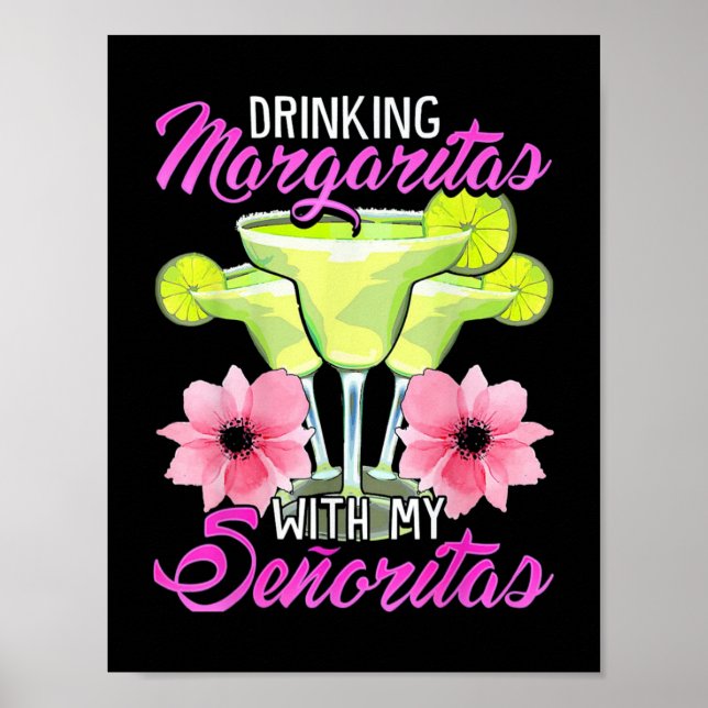 Affiche Boire Margaritas Avec Mes Senoritas (Devant)